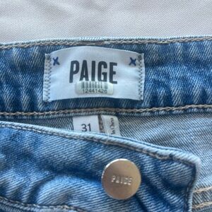 PAIGE Women's Light Blue Denim Jeans